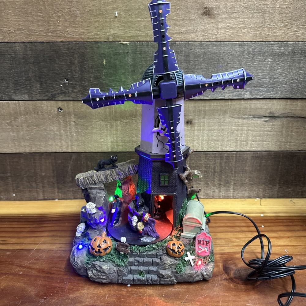 Crosslight Halloween ~Animated Haunted Windmill-in Box - No Sound
